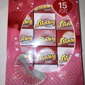 Slinky Jr. (small) 15 Pcs. Valentine 3 Colors, Red White Pink New In Bag